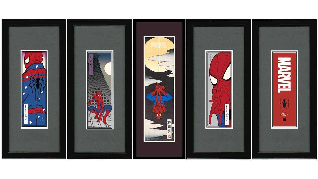 マーベル作品「スパイダーマン」を伝統の浮世絵木版画で表現した「浮世絵スパイダーマン」が発売