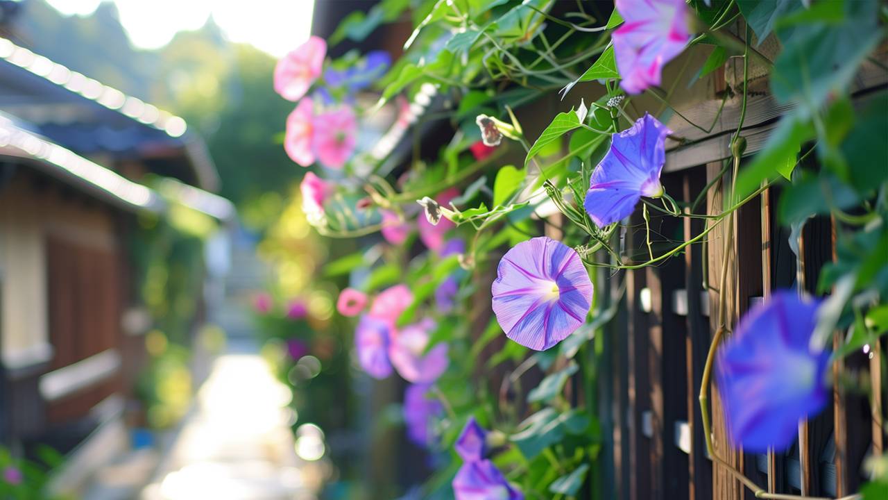 日本の夏の風物詩「アサガオ」という名称の由来には”朝の容花”という意味もあった