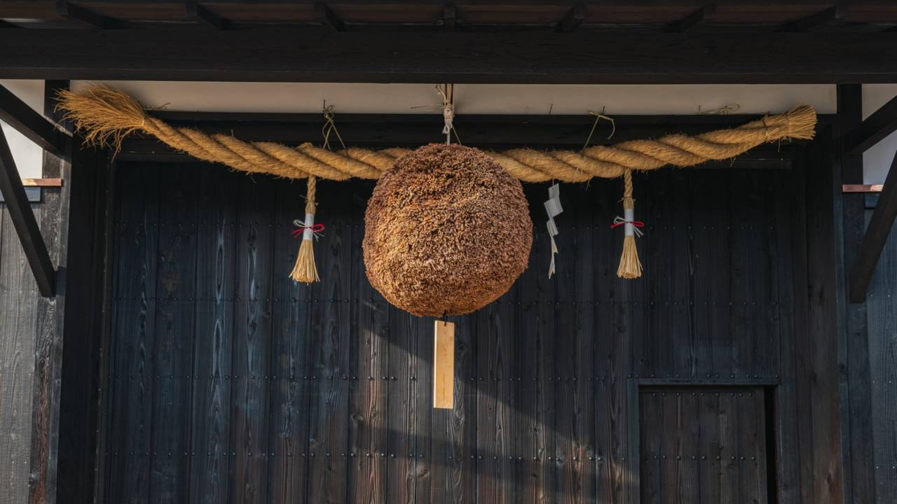 酒蔵の軒先に“丸い杉の玉”がぶら下がっている理由――「杉玉」の歴史と色の秘密