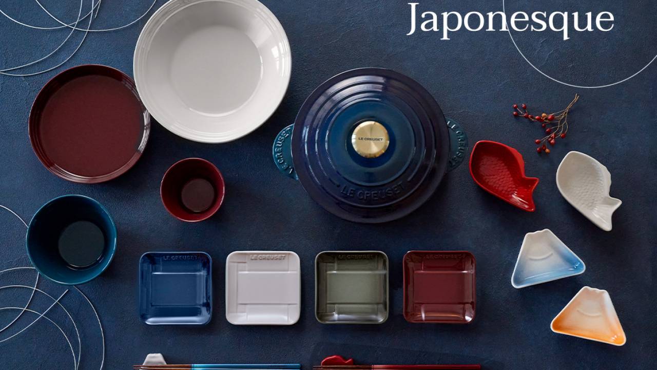 年末年始の食卓にスタイリッシュな日本の伝統美を。ル・クルーゼ「ジャポネスク」コレクション新製品が発売