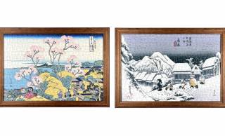 葛飾北斎と歌川広重の名作にドラえもん！『ドラえもん浮世絵』が越前和紙のジグソーパズルに