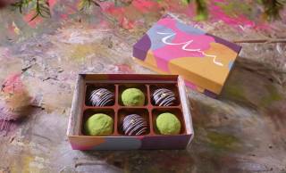 “生八ッ橋”をチョコレートたっぷりのチョコ餡で包んだ新食感スイーツ『むにゅっとしょこら』発売！