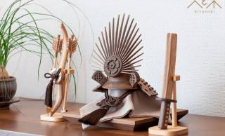 木のぬくもりを活かした“織田信長デザイン”の兜飾りがステキ！【端午の節句】