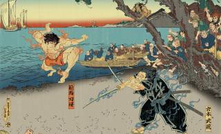 漫画『刃牙道』より宮本武蔵と範馬刃牙の死闘を描いた浮世絵作品が発売！絵師・歌川芳虎の名作モチーフ