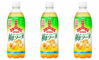 春の気分にぴったり♪梅の爽やかな香りと甘酸っぱさを楽しむ『三ツ矢梅ソーダ』期間限定で新発売